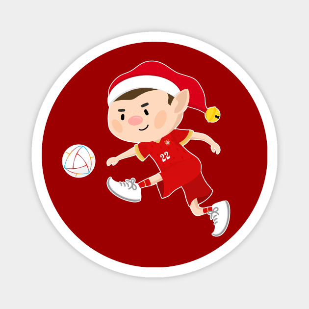 Serbia football Christmas elf. Football World Cup soccer T-Shirt Magnet by abtchlr